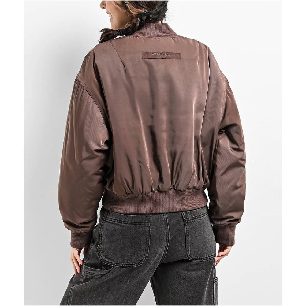 Ninth Hall Orion Brown Bomber Jacket Size Large - Picture 2 of 11